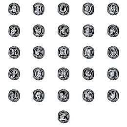 Vintage Silver Plated A To Z Alphabet Letter Alloy Loose Beads Suitable for Original Bracelet Bangle DIY Jewellery