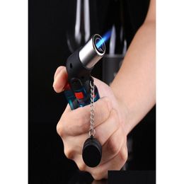 Lighters New Arrival Mini Butane Jet Torch Cigarette Windproof Lighter Random Colour Plastic Fire Ignition Burner Cooking Lighter795075 Otirc