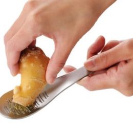 Practical Stainless Steel Garlic Ginger Grater Grinder Lemon Zester Spoon Wasabi Grinding Tools Kitchen Accessories G1018