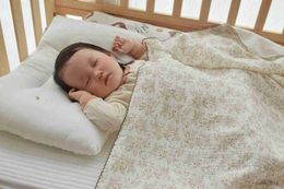 Blankets New Floral Baby Blanket Skin-friendly and Breathable Newborn Blanket Quilt Baby Cotton Blanket and Bath Towel
