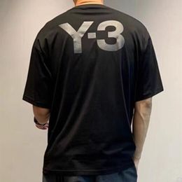 Men's and Women's Short-sleeved T-shirt Y-3 Couple Printing Letters Pure Cotton Short-sleeved Tees Casual Round Neck287F