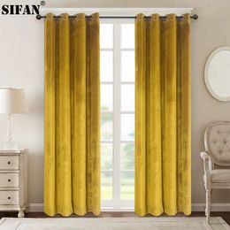 Curtain High Shading Velvet Blackout Curtain For Bedroom Insulating Modern Style Windows Living Room Curtain Home Decoration Custom Made 231018