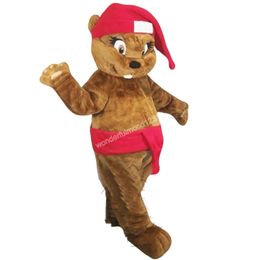 2024 Performance Christmas Beaver Mascot Costumes Carnival Hallowen Gifts Unisex Adults Fancy Games Outfit Holiday Outdoor Advertising Outfit Suit