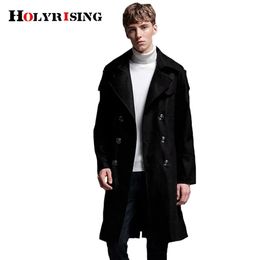 Men's Wool Blends Holyrising Wool Coat Men 70%Wool Homme Overcoat Double-Breasted Man Coats and Jackets Casual Slim Topcoat 3Colours S-6XL 18553-5 231017