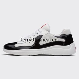 best designer Mens Americas Cup Xl Casual Shoes Patent Leather Flat Trainers Low Top Catwalk Star Men Sneakers Mesh America Soft Rubber