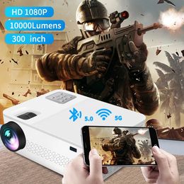 YERSIDA Projector G6 Native 1080P FULL HD for Mobile Phone 5G Bluetooth 10000 Lumens Support 4K Movie Cinema Beamer 231018