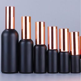 Portable Refillable Perfume Bottle With Spray Scent Pump Empty Black Cosmetic Containers Ahfhi Hqxks