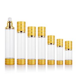 10/15/30/50/100ML Travel Airless Pump Bottle Vacuum Cosmetic Cream Bottles Lotion Dispenser Spray Bottle Makeup Sample Container Packin Bqom