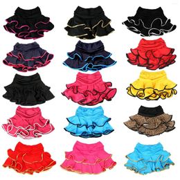 Stage Wear Girls Latin Dance Skirt Ballroom Samba Chacha Dancing Dress Culottes For Kids Performance Show Dancewear