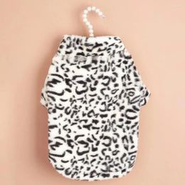 Dog Apparel Pretty Pet Cardigan Soft Cats Plush Coat Zipper Closure Dressing Up Cute Leopard Print Imitation Fur