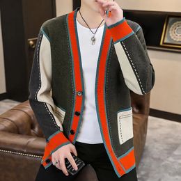 Men's Sweaters 2023 Top Grade Autum Winter Brand Fashion Knitted Men Cardigan Sweater Black Korean Casual Coats Jacket Mens Clothing 231018