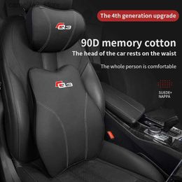 Seat Cushions Car Neck Pillow Adjustable Head Restraint 3D Auto Seat Pillows For Audi Q3 Headrest parts Q231018