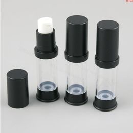 500 x 7ML Travel Refillable Cosmetic Airless Bottles Plastic Treatment Pump Lotion Containers with Black Lidsgood Usrlm