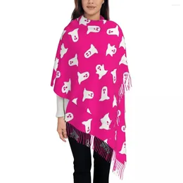 Scarves Pink Ghosts Halloween Shawl Wrap For Women Winter Large Long Scarf Neckerchief