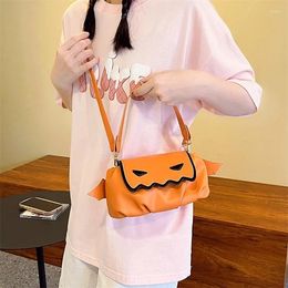 Evening Bags High Quality PU Women's Bag Halloween Personalised Pleated Handbag And Purse Lady Flip Shoulder Messenger For Women