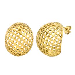 One Pair Gold Stainless Steel Hollow C-shaped Fashion High-grade Loops Earring For Women Girls Lady Gifts.mother Gifts 566