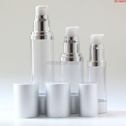 Silver High Quality Refillable Bottles Beauty Portable Airless Pump Dispenser Bottle for Travel Lotion 15ml 50ml Empty Containergoods Axbef
