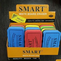 Blackboard Erasers Blackboard Erasers Magnetic White Board Wipe Colour Durable Traceless Dual-Use Chalk Pen Eraser Fhbc012 23 Dhgarden Dhfjq