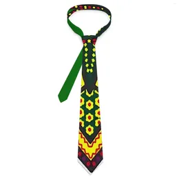 Bow Ties Dashiki Inspired Tie Green African Print Daily Wear Party Neck Men Classic Casual Necktie Accessories Graphic Collar