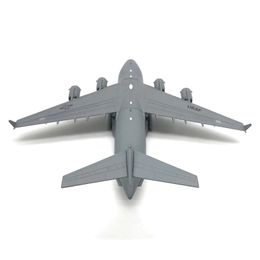 Aircraft Modle Diecast Alloy Aircraft 1 200 Aviation C-17 Transport Aircraft Model Plane Die Cast Model Kids Toy With Display Stand Light Mode 231017