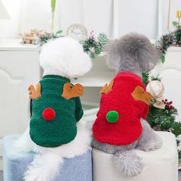 Dog Apparel Christmas Clothes Pet Year Clothing Puppy Cat Costume Soft Fleece Pug Chihuahua Yorkies Small Dogs Outfit 231017