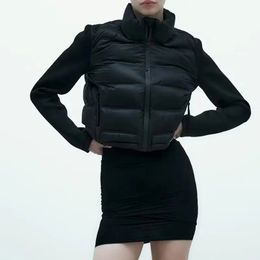 Women's Down Parka's Parkas Jackets Winter Warm Outwear Black With Zipper Coat Patchwork Ladies Elegant Fashion Woman Jacket zatraf Tops 231017