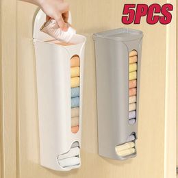 Storage Boxes Bins 5PCS Home Wall Mounted Underwear Organiser Closet Sock Kitchen Garbage Bag 231018