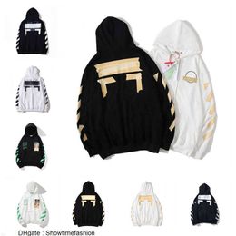 Style Fashion 2023 Trendy %60 Sweater Off Painted Arrow Crow Stripe Loose Hoodie Men's and Women's Coatoff T-shirts Offs Whitees Hot 1 H20W