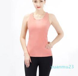 Yoga Vest Solid Color Workout Backless Shirts Sports Fitness Tank Top Women Active Wear Sleeveless Sexy Shirt Gym