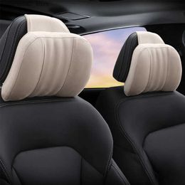 Seat Cushions Car Headrest Neck Pillow Suede Fabric Memory Foam Headrest Car Neck Headrest Pillow Car Seat Pillow Rest Headrest Q231018