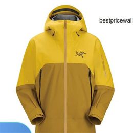 Men's Hoodie Arcterxy Designer Jackets ARC'TERXY Men's RUSH GORE-TEX PRO Weatherproof Warm Breathable Hard Shell Ski Charge Coat Jacket Oracle/Daze/Yellow Brown S HBXN