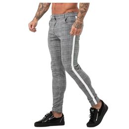 Mens Summer Plaid Pants Soft jeans Men Streetwear Striped Hip Hop Pant Skinny Chinos Trousers Slim Fit Casual Joggers Camouflage A284H