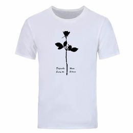 Depeche Mode T Shirt Enjoy The Silence T shirts Men Short Sleeve Cotton Tops Men Tee Fashion Summer T-shirts DIY-0334D256i