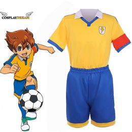 Inazuma Eleven GO Cosplay Costume Matsukaze Tenma Sport Top Shorts Suit Raimon Costume Japanese Team Suit Summer Basketball SuitCosplay