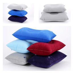 Pillow Portable Ultralight Inflatable PVC Nylon Air Pillows Camping Sleep Cushion Travel Hiking Beach Car Plane Head Rest Camp Gears 231017