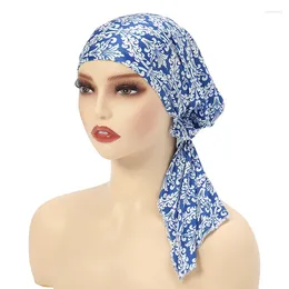 Lenços senhora muçulmano rural impresso bonés clássico menina bandanas mulheres hip-hop turbante boné feminino headwear quimio floral chapéu pirata chapéus