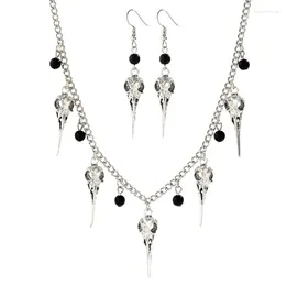 Chains Edgy Halloween Punk Skull Ghost Skeleton Necklace - Quirky Metal Tassel Pendant