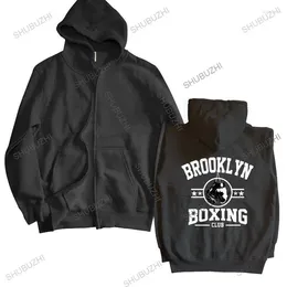 Men's Hoodies Fashion Brand Winter Brooklyn Boxinger Luxury MMA Male Hooded Zipper Warm Jacket Female Spring And Autumn Zip-up