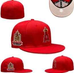 2023 Men's Baseball Fitted Hats Classic World Series Hip Hop Los Angels Sport Full Closed LA NY Design Caps Chapeau 1995 Stitch Heart " Series" " Love Hustle Flowers