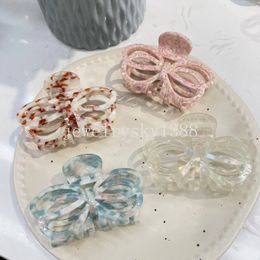 Hollowed Butterfly Hair Claw Acetate Claw Clip Korean Sweet Temperament Crab Hair Clip Hair Accessories for Women Girls