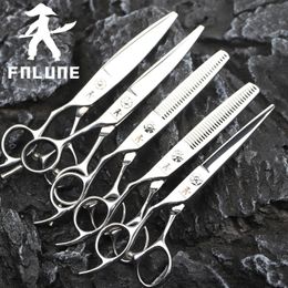 Scissors Shears FnLune Left Hand 6.0 Professional Hair Salon Scissors Cut Barber Accessories Haircut Thinning Shear Hairdressing Tool Scissors 231018