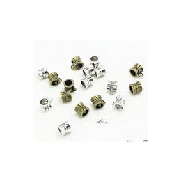 Charms 1000/Lot Antique Sier Bronze Bail Beads Spacer For Dangling Charms Fit European Bracelet 10X8Mm Hole Jewellery Jewellery Findings C Dhhza