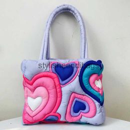 Shoulder Bags Shopping Bags Preppy Tote Bag Women Luxury Designer andbags And Purses In Nylon Filling Cartoon Decoration Soulderstylisheendibags