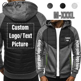 Men's Jackets Custom Your Logo Casual Comfortable High Quality Jacket Spring Autumn Sports Sweatshirt Male Hooded 2023