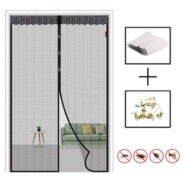 Sheer Curtains Magnetic Mosquito Net Screen DoorCurtain Summer Anti Bug Net Curtains Self Sealing Automatic Reinforced Fibreglass Mesh Screens 231018