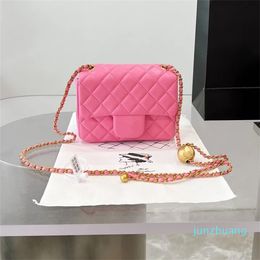 17CM Mini Crush Ball Flap Bag Candy Colours Classic Quilted Plaid Chain Shoulder Strap Gold Metal Hardware Crossbody Luxury Ladies Handbag