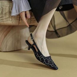 Designer lace high heels dress traditional glitter rhinestones women pumps bowknot satin sandals transparent party prom