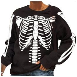 Women's Hoodies Halloween Skeleton 3D Print Sweatshirts Women Long Sleeve Y2k Hoodie Streetwear Oversized Pullovers Top Woman Clothing