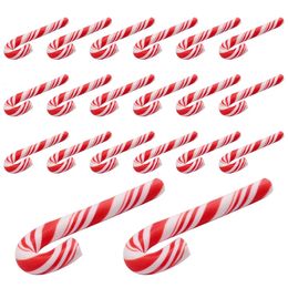 Gift Wrap 100Pcs Red and White Handmade Christmas Candy Cane Miniature Food Dollhouse Home Decor Clay Candy Cane About 3.2x1cm 231017