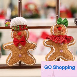 Classic Gingerbread Man Christmas Pendant Pendant Decorating Cookie Doll Plush Christmas Tree Widget Tree Ornament